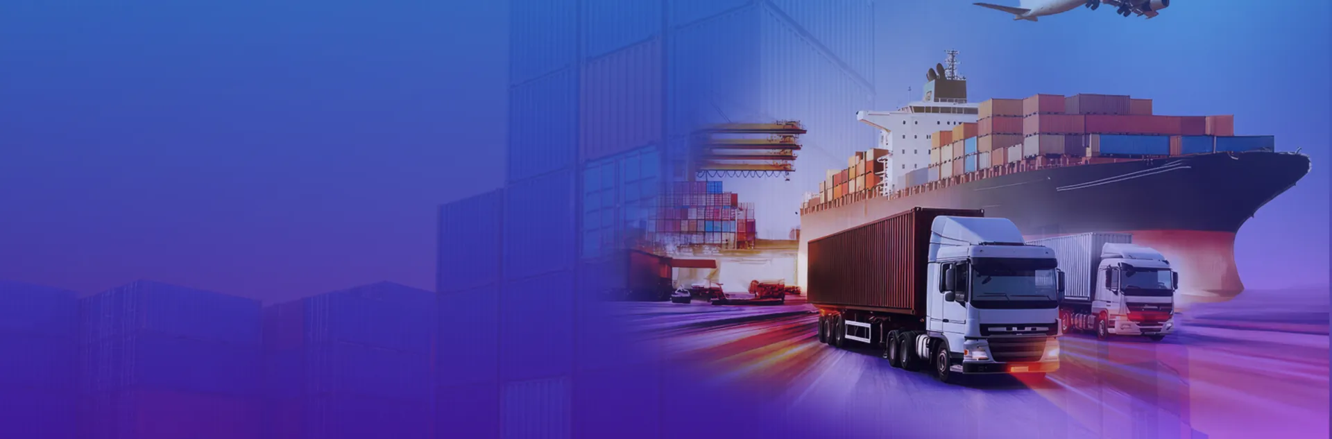 แบนเนอร์สินค้าและบริการซอฟต์แวร์โลจิสติกส์ TMS TMS Lite DCMS และ Truck Q