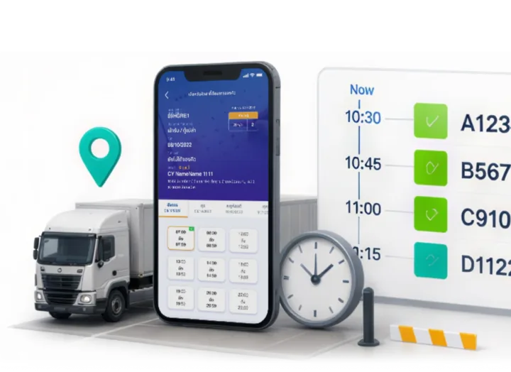 Truck Q — ระบบจองคิวรถบรรทุกและจองเวลาเข้ารับตู้คอนเทนเนอร์